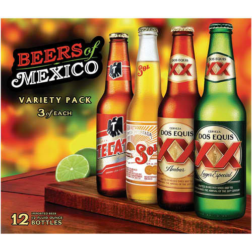 Photo of Dos Equis Sol Tecate Mexican Variety Pack Beer Label